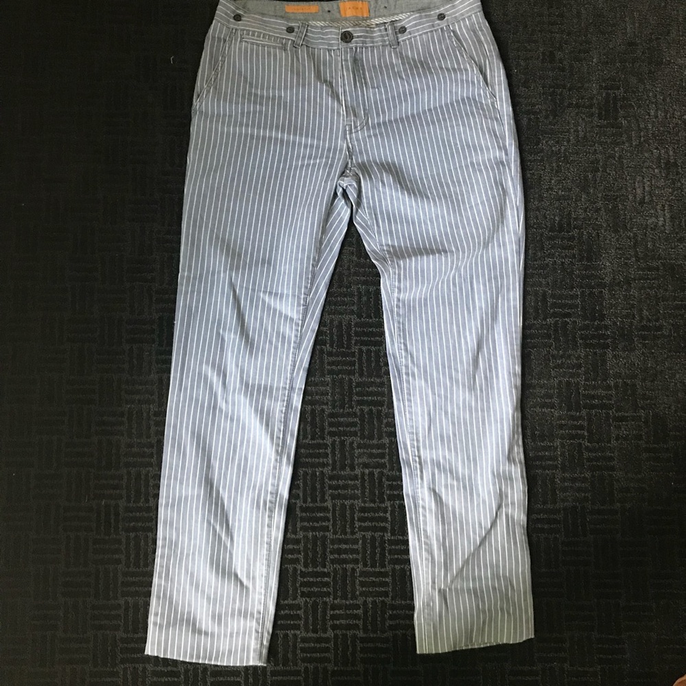JACHS BLUE & WHITE STRIPED PANTS
